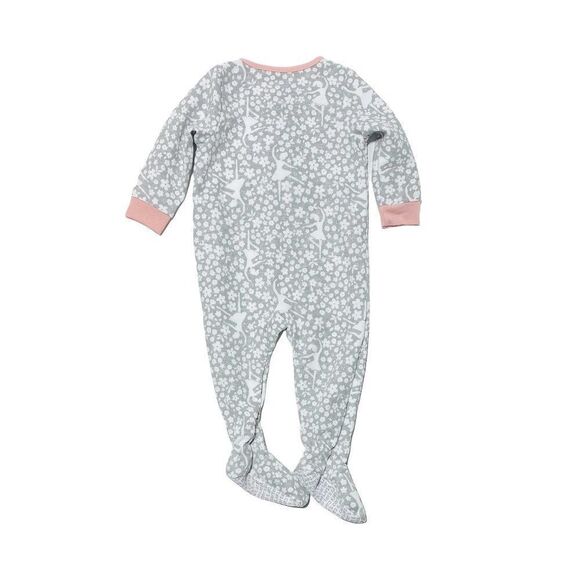 NEW Carters Sparkly Star Ballerina Print Fleece Footed PJs - Picture 3 of 3